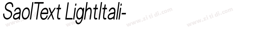 SaolText LightItali字体转换